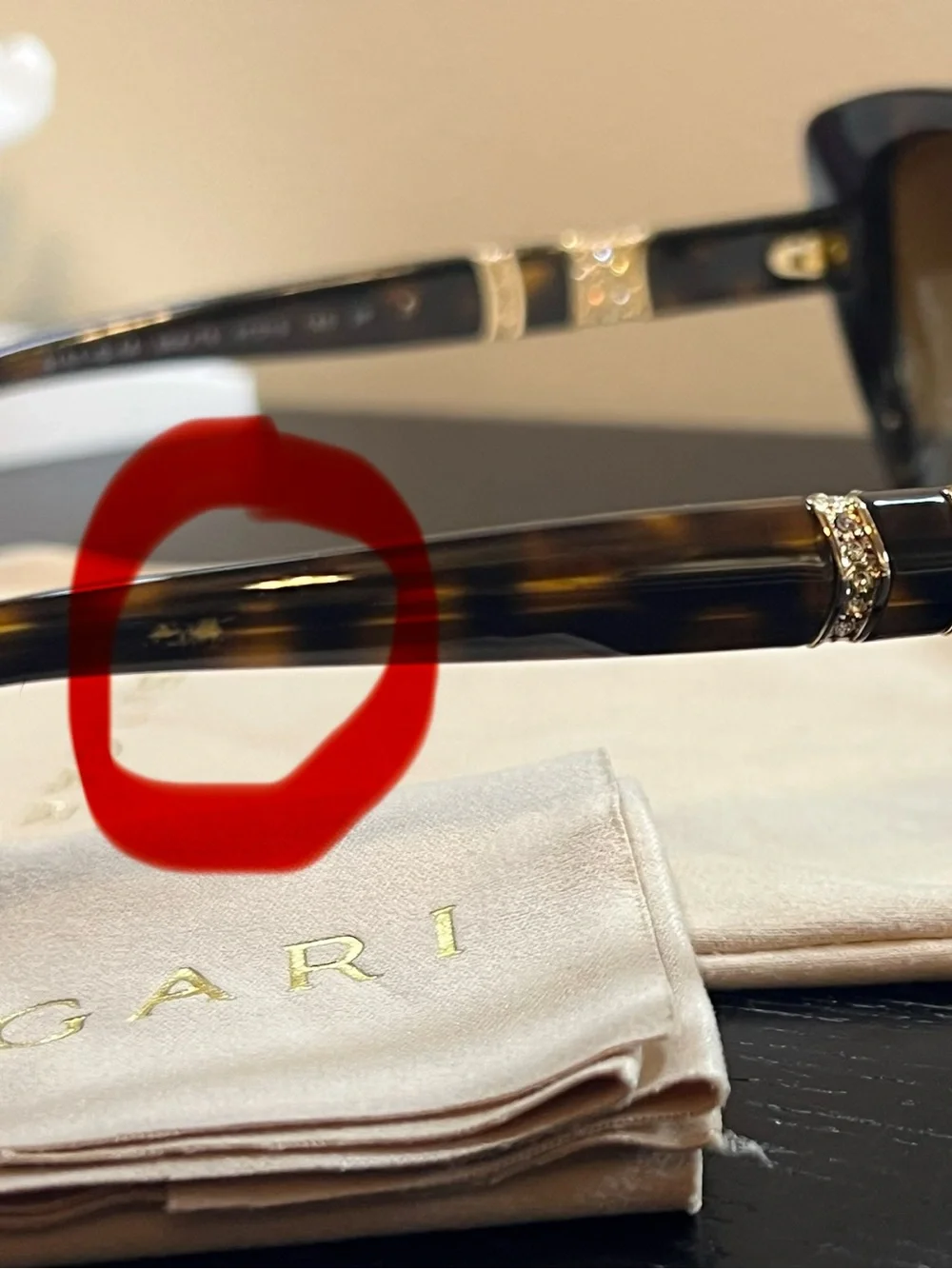 Bvlgari Black Tortoiseshell Cat-Eye Sunglasses with Brown Gradient Lenses